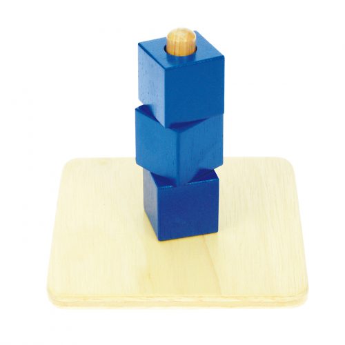 Cubes on vertical dowel